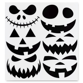 Nálepky halloweenskej tekvice