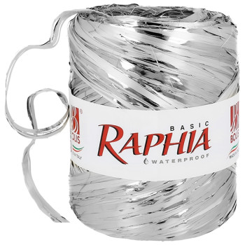 Matná metalická strieborná rafiová páska Matná metalická strieborná rafiová páska