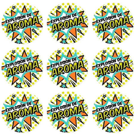 Aufkleber Pop-Art-Aroma-Explosion