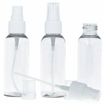 50 ml hohe PET-Flasche mit weißem Sprühkopf 50 ml hohe PET-Flasche mit weißem Sprühkopf