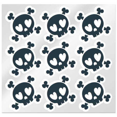 Totenkopf-Aufkleber für Halloween