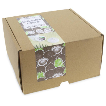 Set zur Herstellung von hausgemachter Kokosnuss-Körperbutter. Online-Verkauf Set zur Herstellung von hausgemachter Kokosnuss-Körperbutter. Online-Verkauf