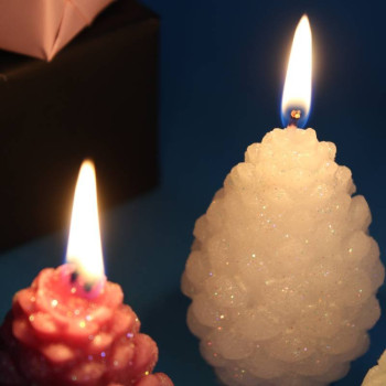 Tannenzapfenkerzen Bastelset - DIY-Weihnachtskerzen selber machen. Tannenzapfenkerzen Bastelset - DIY-Weihnachtskerzen selber machen.