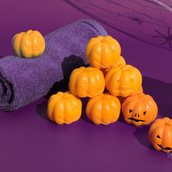 Sada na výrobu halloweenských tekvicových mydiel. Materiál a návod