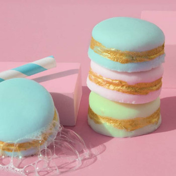 Set zur Herstellung von Seifenmacarons. Material und Anleitung.